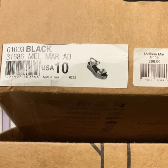 Melissa Women's Glossy Black Sandals - Picture 6 of 6